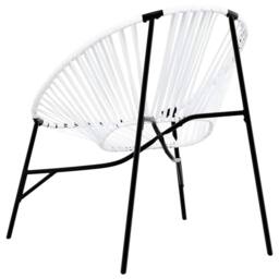 Berkfield Home Garden Chair Set 3 pcs Black & White Poly Rattan - thumbnail 8
