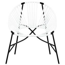 Berkfield Home Garden Chair Set 3 pcs Black & White Poly Rattan - thumbnail 5