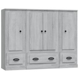 Berkfield Home Highboards 3 pcs Grey Sonoma Engineered Wood - thumbnail 3