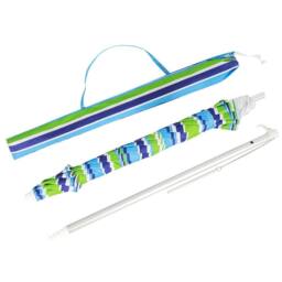 Gymax 2M Beach Umbrella Portable Garden Parasol With Tilt & Sand Anchor in Green - thumbnail 2