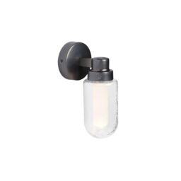 Netlighting Brume Bathroom LED Wall Lamp 3W 2700K IP44 in Black - thumbnail 1