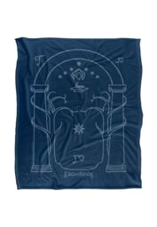 Warner Brothers Lord Of The Rings Officially Licensed Silky Touch Super Soft Throw Blanket 152 x 127 cm in White - thumbnail 1