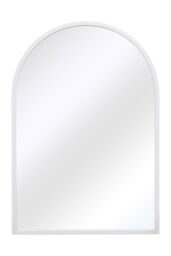 "MirrorOutlet White Metal Framed Arched Wall Mirror 39"" X 27"" (100CM X 70CM) - Size: 1 Pack" - thumbnail 5