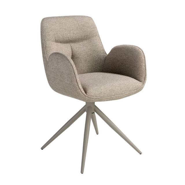 Angel Cerda Swivel Dining Chair in Fabric in Beige - image 1