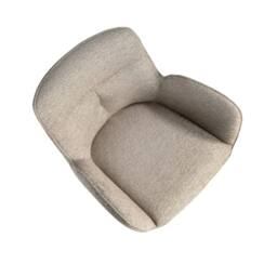 Angel Cerda Swivel Dining Chair in Fabric in Beige - thumbnail 7