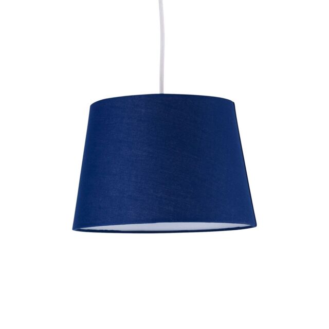 First Choice Lighting Navy Blue Cotton 23cm Tapered Cylinder Pendant or Lamp Shade - image 1