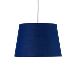 First Choice Lighting Navy Blue Cotton 23cm Tapered Cylinder Pendant or Lamp Shade - thumbnail 2