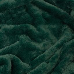 Furn Kallu Reversible Faux-Fur Throw in Green - Size: 150 cm x 200 cm - thumbnail 3