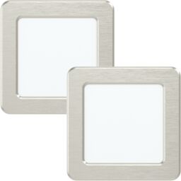 Loops 2 PACK Wall / Ceiling Flush Downlight Satin Nickel Steel 5.5W Built in LED in Metallics - thumbnail 1