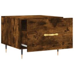 Berkfield Home Decorative Coffee Tables 2 pcs Smoked Oak 50x50x40 cm Engineered Wood in Brown - Size: 50 x 50 x 40 cm - thumbnail 7