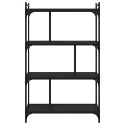Berkfield Home Bookcase 4-Tier Black 76x32x123 cm Engineered Wood - Size: 76 x 32 x 123 cm - thumbnail 4