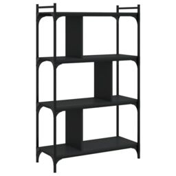 Berkfield Home Bookcase 4-Tier Black 76x32x123 cm Engineered Wood - Size: 76 x 32 x 123 cm - thumbnail 2