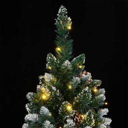Berkfield Home Realistic Artificial Christmas Tree 300 LEDs 180 cm in Green - thumbnail 9