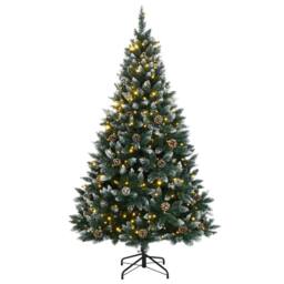 Berkfield Home Realistic Artificial Christmas Tree 300 LEDs 180 cm in Green - thumbnail 1