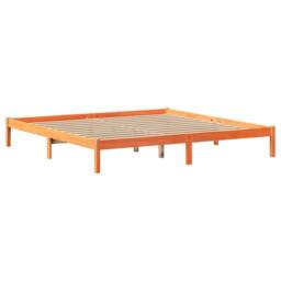 Berkfield Home Decorative Bookcase Bed without Mattress Wax Brown 200x200 cm Sol - thumbnail 5
