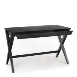 Wyld Haus Verona Black Oak Veneer Desk with Drawer - thumbnail 2