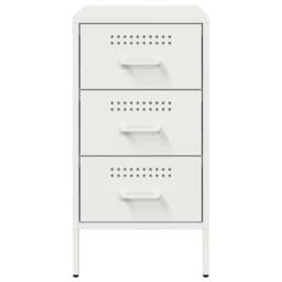 Berkfield Home Sturdy Bedside Cabinets 2 pcs White 36x39x68 cm Steel - Size: 36 x 39 x 68 cm - thumbnail 6