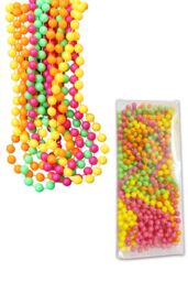 Neel Blue 9M Neon Multi Beads String Necklaces with Pink, Yellow, Green & Orange Bead UV Reactive - thumbnail 3