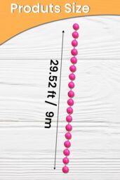 Neel Blue 9M Neon Multi Beads String Necklaces with Pink, Yellow, Green & Orange Bead UV Reactive - thumbnail 2