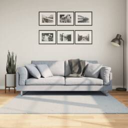 Berkfield Home Rug HUARTE Short Pile Soft & Washable Blue 160x160 cm in Pale Blue - Size: Medium - thumbnail 2