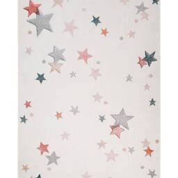 Wyld and Coco Hand Tufted Cotton Play Rug White Multicolour Stars 140 x 200cm - Size: 140 cm x 200 cm - thumbnail 2