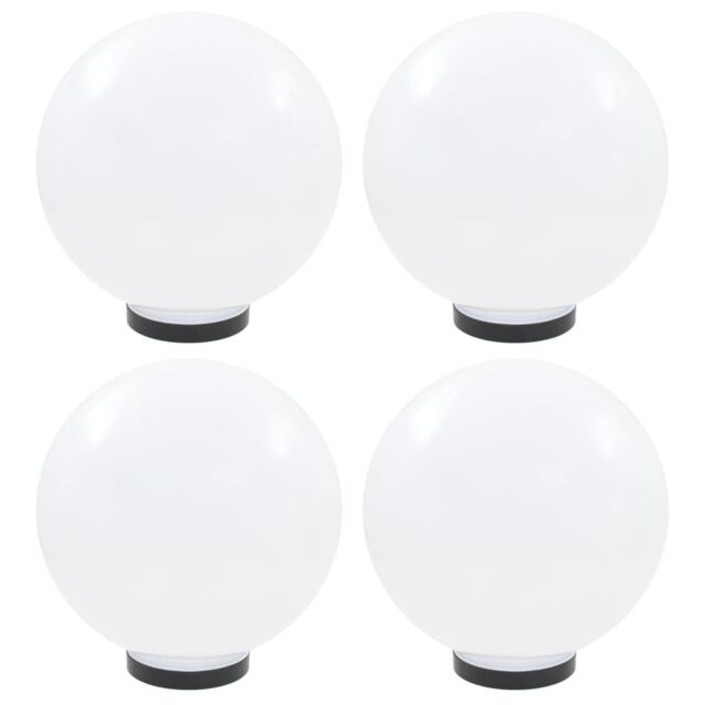 Berkfield Home LED Bowl Lamps 4 pcs Spherical 30 cm PMMA in White - image 1