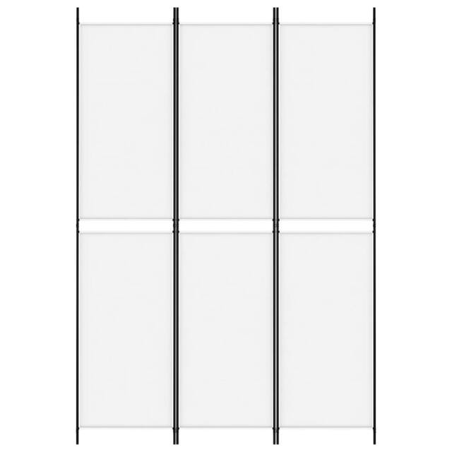 Berkfield Home Durable 3-Panel Room Divider White 150x220 cm Fabric - image 1