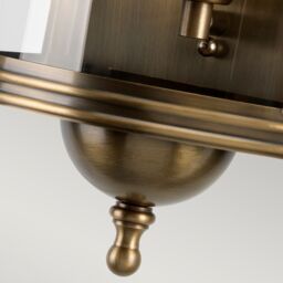 Netlighting Downing Street 1 Light Outdoor Wall Lantern Light Solid Brass IP44 E27 in Yellow - thumbnail 4