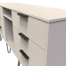 Ready Assembled 2 U Fuji 6 Drawer Sideboard (Ready Assembled) in Taupe - thumbnail 5