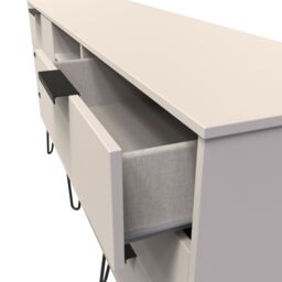 Ready Assembled 2 U Fuji 6 Drawer Sideboard (Ready Assembled) in Taupe - thumbnail 6