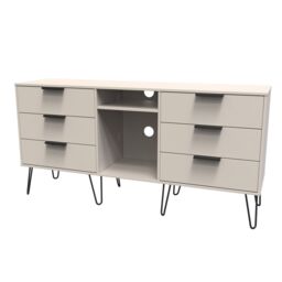 Ready Assembled 2 U Fuji 6 Drawer Sideboard (Ready Assembled) in Taupe - thumbnail 4