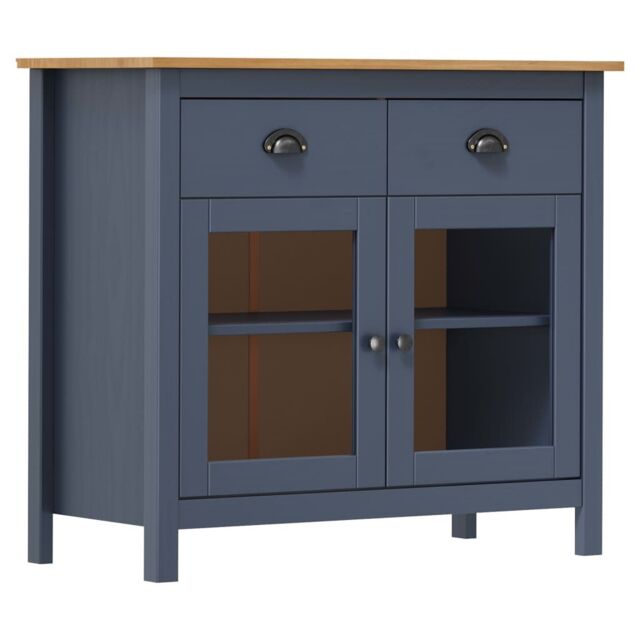 Berkfield Home Sideboard Hill Grey 90x40x80 cm Solid Pine Wood - Size: 90 x 40 x 80 cm - image 1