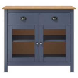 Berkfield Home Sideboard Hill Grey 90x40x80 cm Solid Pine Wood - Size: 90 x 40 x 80 cm - thumbnail 2