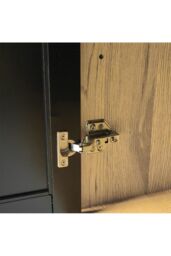 Living and Home Storage Cabinet with 2 Cupboard Doors and 3 Drawers in Brown - thumbnail 6