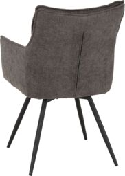 Seconique Lewis Carver Swivel Dining Chair in Dark Grey - thumbnail 5