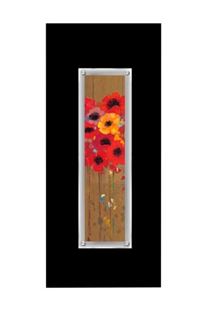 Orsina Poppies 2 Tall Framed Wall Art in Black - image 1