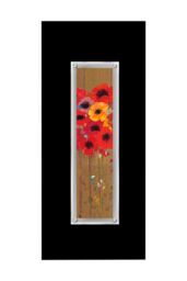 Orsina Poppies 2 Tall Framed Wall Art in Black - thumbnail 3