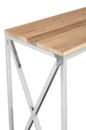 Orsina Sleek Console Table, Modern Design Hallway Table For Hallway, Distinctive Sofa Table For Livingroom in Silver - thumbnail 5