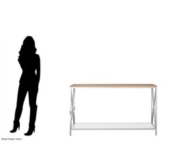 Orsina Sleek Console Table, Modern Design Hallway Table For Hallway, Distinctive Sofa Table For Livingroom in Silver - thumbnail 4