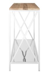 Orsina Sleek Console Table, Modern Design Hallway Table For Hallway, Distinctive Sofa Table For Livingroom in Silver - thumbnail 3