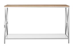 Orsina Sleek Console Table, Modern Design Hallway Table For Hallway, Distinctive Sofa Table For Livingroom in Silver