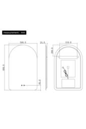 Fascinate Arched LED Bathroom Mirror - Tempered Glass, Anti-Fog Backlit, 80x50cm Luxury in Silver - Size: 80x50 cm - thumbnail 8