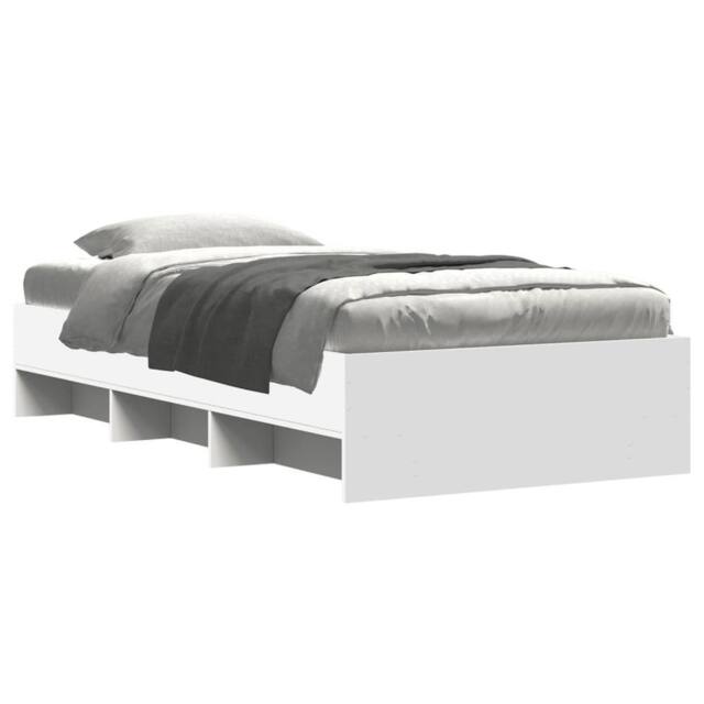 Berkfield Home Durable Bed Frame without Mattress White 90x200 cm Engineered Wood - image 1