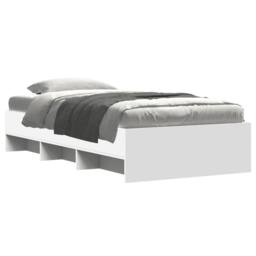 Berkfield Home Durable Bed Frame without Mattress White 90x200 cm Engineered Wood - thumbnail 1
