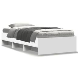 Berkfield Home Durable Bed Frame without Mattress White 90x200 cm Engineered Wood - thumbnail 3