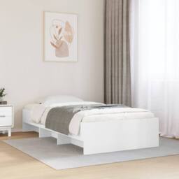 Berkfield Home Durable Bed Frame without Mattress White 90x200 cm Engineered Wood - thumbnail 2