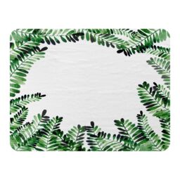 Benjamin Tate Design Green Botanical Leaves Blanket in Natural - Size: 120 cm x 150 cm - thumbnail 1