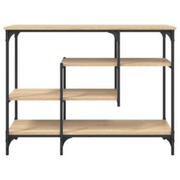 Berkfield Home Console Table with Shelves Sonoma Oak 100x35x75 cm in Brown - Size: 100 x 35 x 75 cm - thumbnail 4