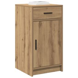 Berkfield Home Sideboard Artisan Oak 40x41x75 cm Engineered Wood in Brown - Size: 40 x 41 x 75 cm - thumbnail 3