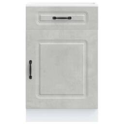 Berkfield Home Kitchen Base Cabinet Kalmar Concrete Grey Engineered Wood - thumbnail 4